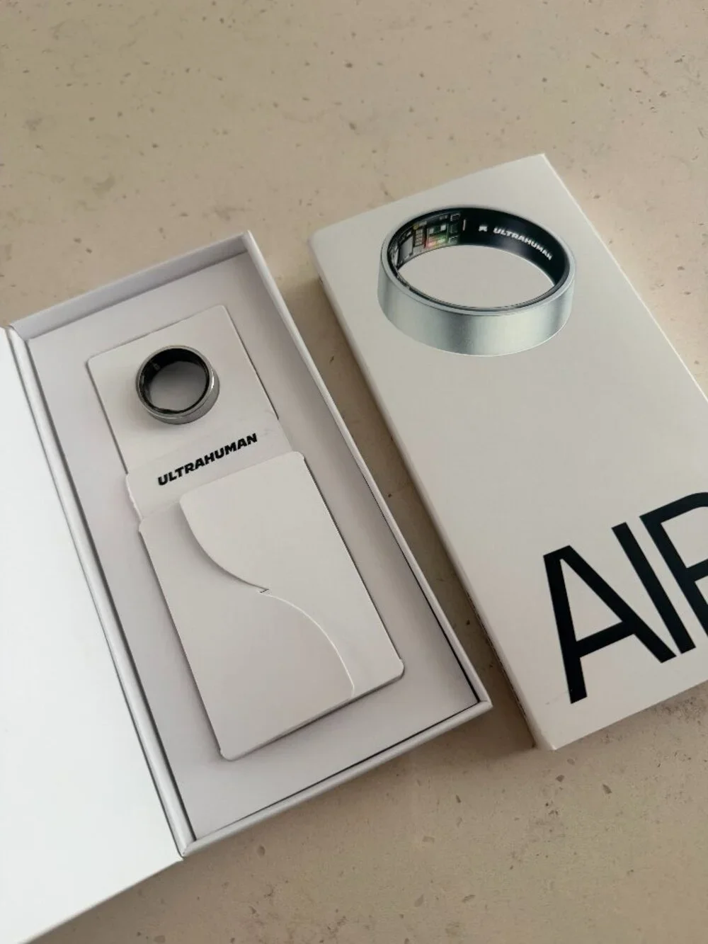 Ultrahuman Air Smart Ring, silver. sz 9